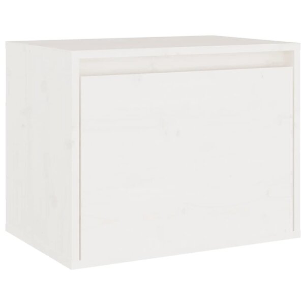 vidaXL Armoire murale Blanc 45x30x35 cm Bois de pin massif