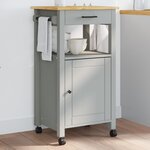 vidaXL Chariot de cuisine MONZA 48x40x90 cm bois massif de pin