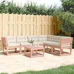 vidaXL Salon de jardin 6 Pièces avec coussins bois massif douglas