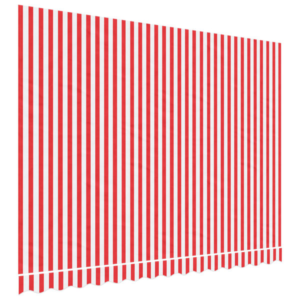 vidaXL Tissu de remplacement pour auvent rayures rouges et blanches