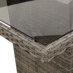 vidaXL Ensemble de salle à manger 7 pièces en rattan gris