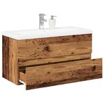 vidaXL Armoire lavabo avec bassin intégré vieux bois