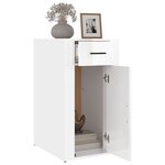 vidaXL Armoire de bureau Blanc brillant 40x49x75 cm Bois d'ingénierie