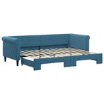 vidaXL Lit de jour avec lit gigogne bleu 80x200 cm velours