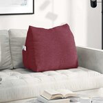 vidaXL Coussin de Dos Bordeaux 60 x 20 x 50 cm tissu
