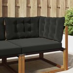 vidaXL Coussin de canapé d'extérieur 3 Pièces Noir Polyester