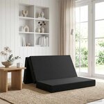 vidaXL Canapé-lit pliable 120 x 67 x 45 cm Noir