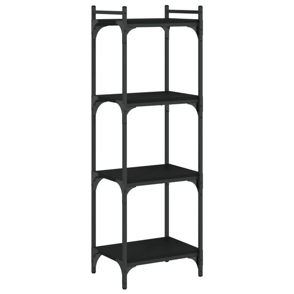 vidaXL Bibliothèque à 4 niveaux noir 40x30x120 cm bois d'ingénierie