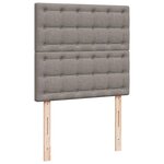 vidaXL Sommier à lattes de lit avec matelas Taupe 90x200 cm Tissu