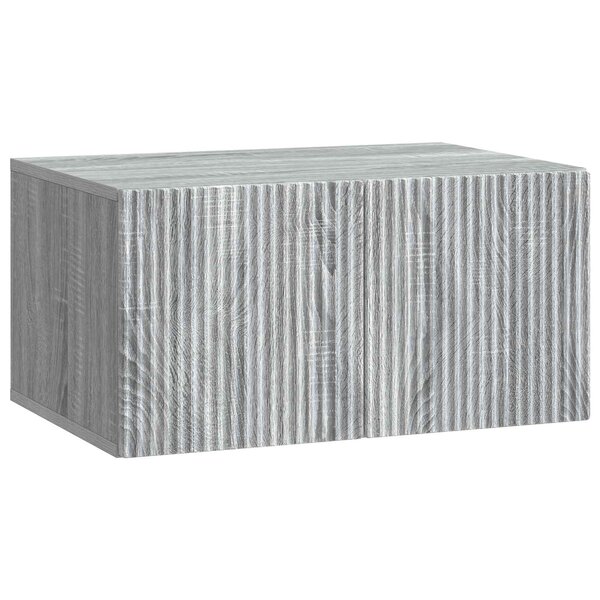 vidaXL Meuble TV mural 59 5 x 41 x 30 cm Sonoma gris Bois d'ingénierie