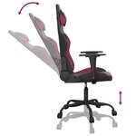 vidaXL Chaise de jeu de massage Noir et rouge bordeaux Similicuir