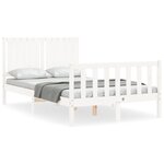 vidaXL Cadre de lit sans matelas blanc 120x200 cm bois de pin massif