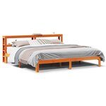 vidaXL Cadre de lit sans matelas cire marron 180x200cm bois pin massif