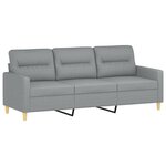 vidaXL Ensemble de canapés 2 Pièces avec coussins Gris clair Tissu
