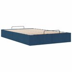 vidaXL Cadre de lit ottoman sans matelas bleu 120x190 cm tissu
