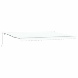 vidaXL Auvent Rétractable Blanc 500 × 350 cm Polyester et Aluminium