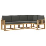 vidaXL Ensemble de canapés d'extérieur 5 pc Blanc et anthracite