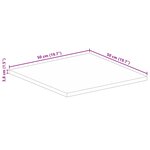 vidaXL Dessus de table 50x50x3 8 cm carré bois massif d'acacia