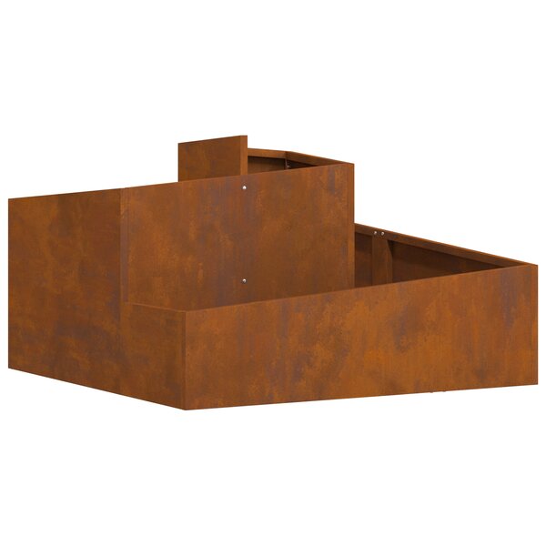 vidaXL Planteur 80x80x50 cm en acier résistant aux intempéries