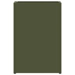 vidaXL Porte-parapluie Vert olive 28 x 12 x 41 cm Acier