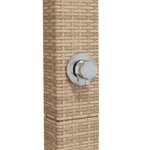 vidaXL Douche d'extérieur beige 50x55x224cm résine tressée bois acacia