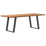 vidaXL Table à manger marron clair bois de chêne massif rectangulaire