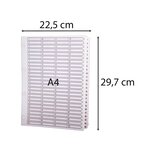Intercalaires Imprimés À Touches Plastifiées - 100 Touches 1 À 100 - A4 - Blanc - X 2 - Exacompta