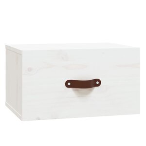 vidaXL Table de chevet murale Blanc 40x29 5x22 cm