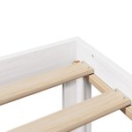 vidaXL Cadre de lit et tête de lit blanc 200x200 cm bois de pin massif
