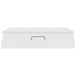 vidaXL Lit avec rangement et matelas avec matelas Blanc 120 x 200 cm