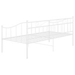 vidaXL Cadre de canapé-lit sans matelas blanc métal 90x200 cm