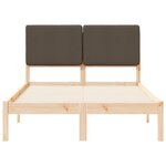 vidaXL Cadre de lit avec tête de lit rembourrée Taupe 120 x 200 cm