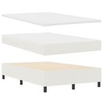 vidaXL Lit à ressort LED avec tête de lit Crème et Blanc 120 x 190 cm