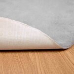 vidaXL Tapis en Fourrure Synthétique de Lapin Gris Ø 160 cm Polyester