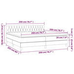 vidaXL Sommier à lattes de lit et matelas et LED Taupe 200x200cm Tissu