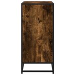 vidaXL Buffet chêne fumé 68x35x76 cm bois d'ingénierie et métal