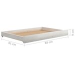vidaXL Tiroirs de lit 2 Pièces Blanc Bois de pin massif