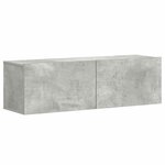 vidaXL Ensemble de meubles TV 3 Pièces Gris béton Bois d'ingénierie
