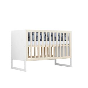 Lit bébé CHRUPPY 60 x 120 cm blanc et verni