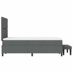 vidaXL Lit à ressorts avec matelas Gris foncé 120 x 190 cm tissu