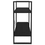 vidaXL Bibliothèque à 2 niveaux Noir 100x30x70 cm Bois de pin massif