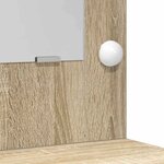 vidaXL Ensemble de table de maquillage avec LED 3 Pièces Chêne Sonoma