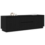 vidaXL Meuble TV avec lumières LED chêne noir 160 5x41x50 cm