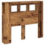 vidaXL Tête de lit à LED vieux bois 120x18 5x103 5cm bois d'ingénierie