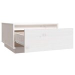 vidaXL Table basse Blanc 55x56x32 cm Bois massif de pin