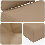 vidaXL Coussin de canapé d'extérieur 3 Pièces Taupe Polyester