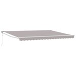 Auvent rétractable automatique vidaXL gris clair 450x300 cm