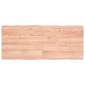 vidaXL Dessus de table bois massif traité bordure assortie