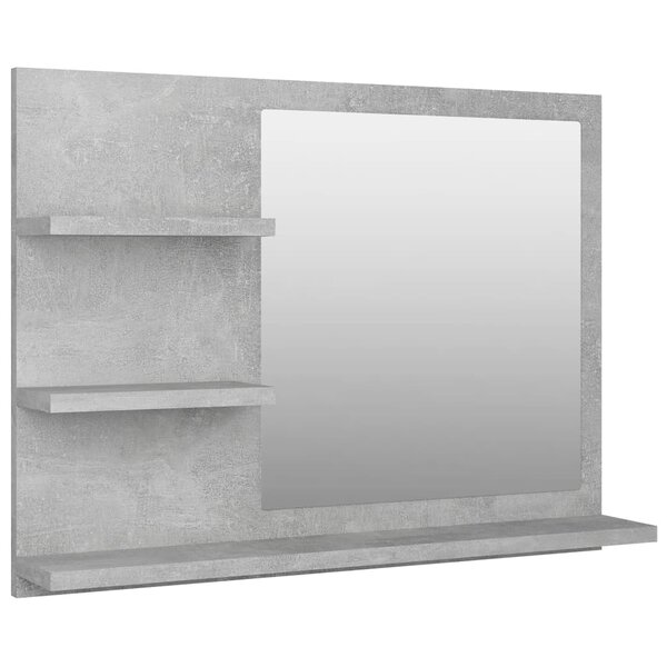 Miroir de salle de bain 60 x 10 5 x 45 cm aggloméré gris 02_0006944