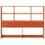 vidaXL Tête de lit avec rangement cire marron 160cm bois massif de pin